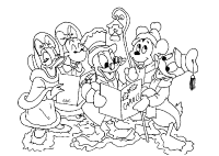 A coloring page of mickey mouse